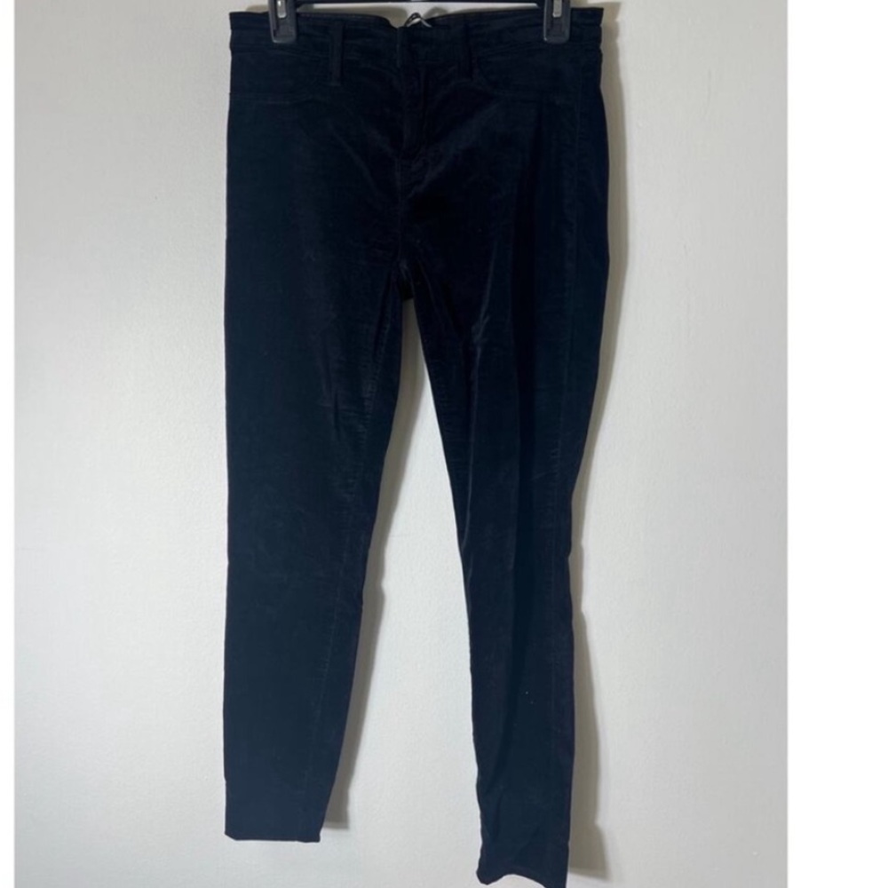 J Brand Fitted Emo Goth Witchy Black Velvet Jeans